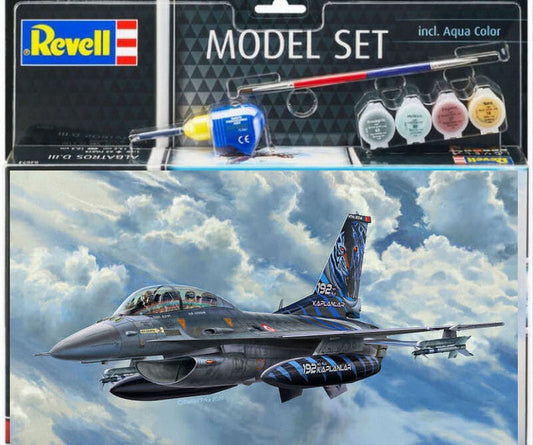 SCALE ASSEMBLY KIT COMPATIBLE WITH F-16D FIGHTING FALCON MODEL SET KIT 1:72 REVELL RV63844