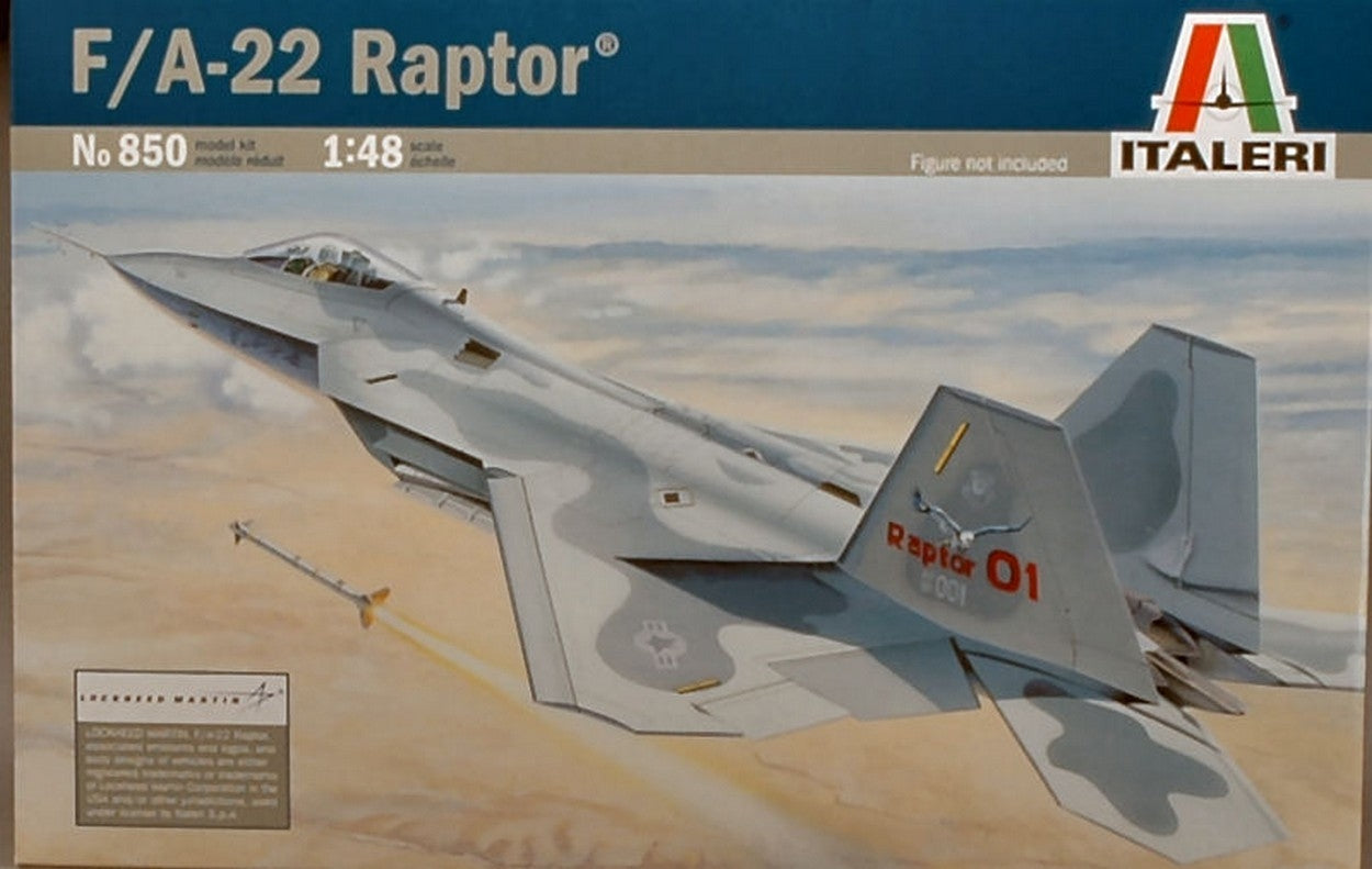 KIT DA MONTARE IN SCALA COMPATIBILE CON F 22 RAPTOR KIT 1:48 ITALERI IT0850