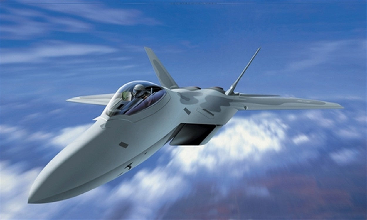 KIT TO BE ASSEMBLED IN SCALE COMPATIBLE WITH F 22 RAPTOR KIT 1:72 ITALERI IT1207