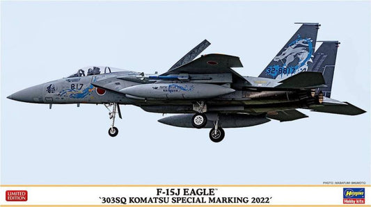 SCALE ASSEMBLY KIT COMPATIBLE WITH F15J EAGLE 303SQ KOMATSU SPECIAL MARKING 2022 KIT 1:72 HASEGAWA HA02423