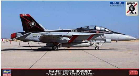 SCALE ASSEMBLY KIT COMPATIBLE WITH FA-18F SUPER HORNET VFA 41 BLACK ACES CAG KIT 1:72 HASEGAWA HA02429