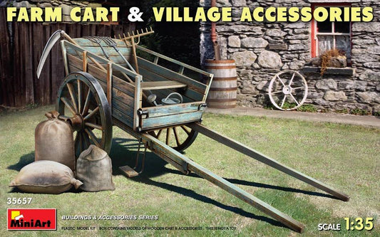 KIT DA MONTARE IN SCALA COMPATIBILE CON FARM CART & VILLAGE ACCESSOIRES KIT 1:35 MINIART MIN35657