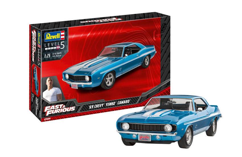 SCALE ASSEMBLY KIT COMPATIBLE WITH FAST &amp; FURIOUS - 1969 CHEVY YENKO CAMARO KIT 1:25 REVELL RV07694