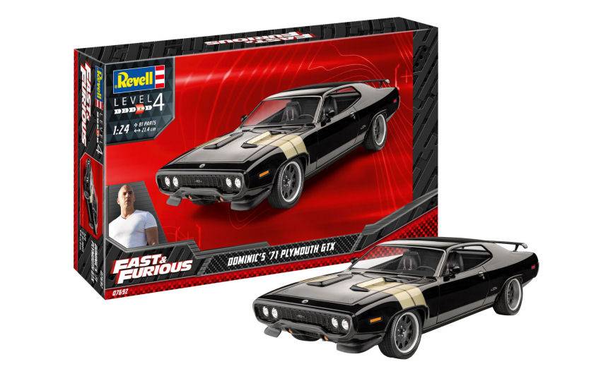 SCALE ASSEMBLY KIT COMPATIBLE WITH FAST &amp; FURIOUS - DOMINIC'S 1971 PLYMOUTH GTX KIT 1:24 REVELL RV07692