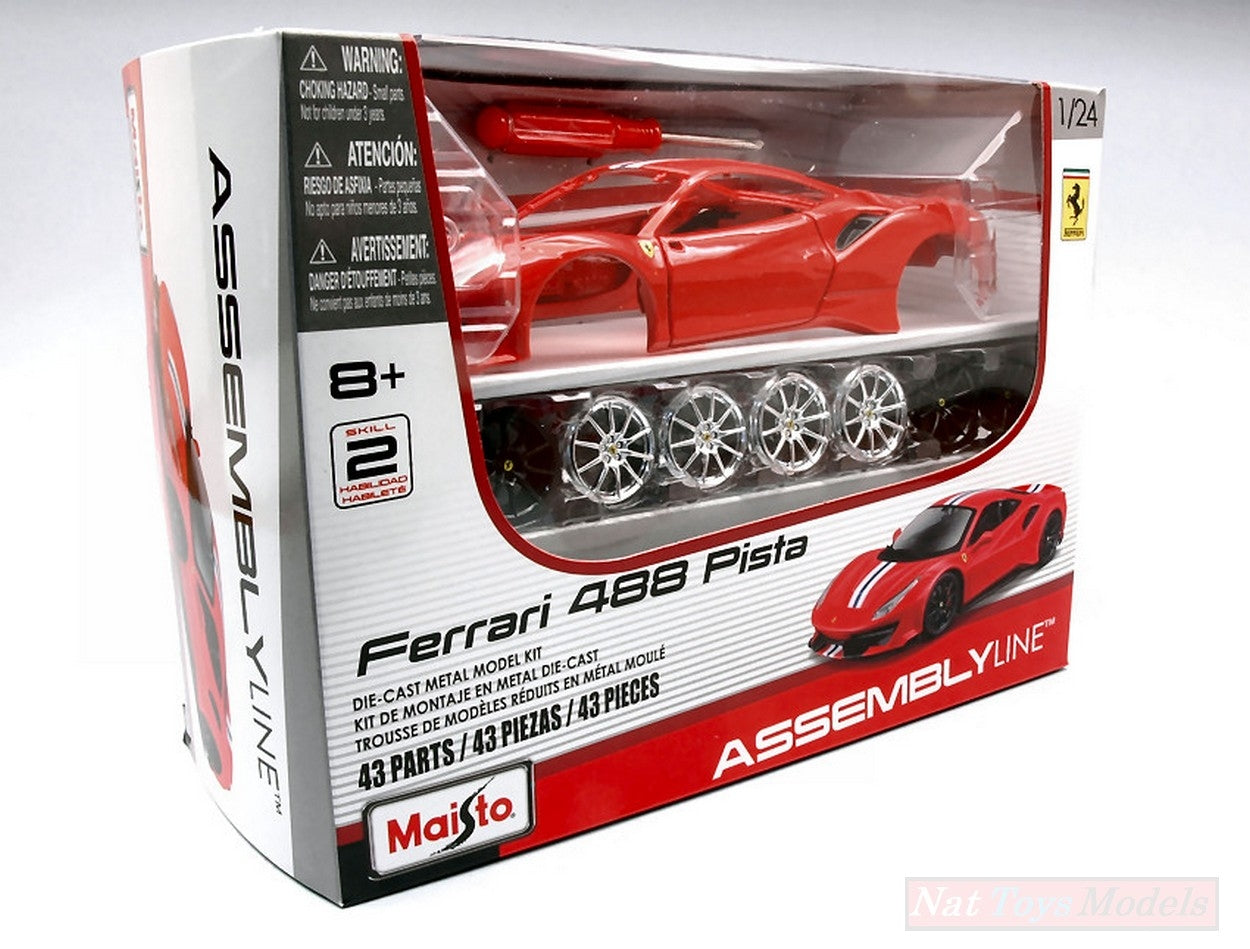 KIT TO BE ASSEMBLED IN SCALE COMPATIBLE WITH FERRARI 488 PISTA KIT 1:24 MAISTO MI39135