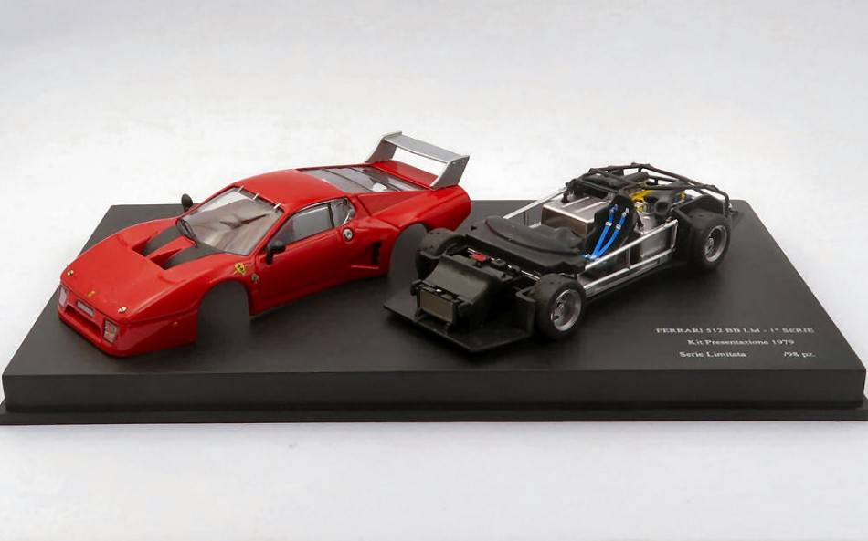 KIT DA MONTARE IN SCALA COMPATIBILE CON FERRARI 512 BB LM 1^ SERIE KIT PRESENTAZIONE 1979 1:43 BEST MODEL BT9820-D