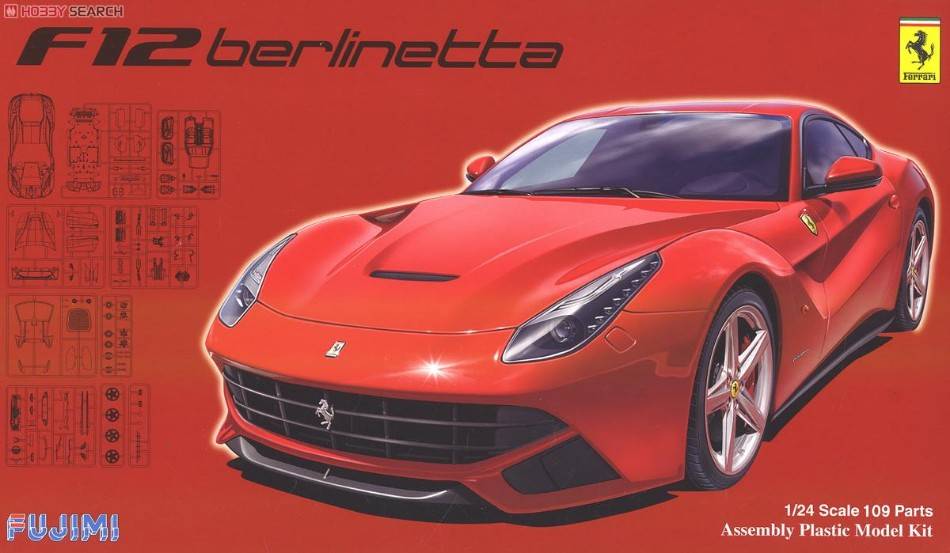 SCALE ASSEMBLY KIT COMPATIBLE WITH FERRARI F12 BERLINETTA RED KIT 1:24 FUJIMI FJ126197