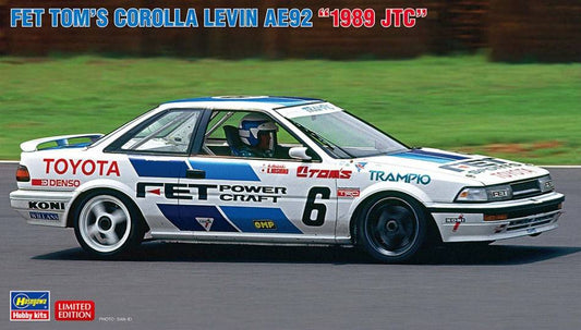 SCALE ASSEMBLY KIT COMPATIBLE WITH FET TOM'S COROLLA LEVIN AE92 1989 JTC KIT 1:24 HASEGAWA HA20545