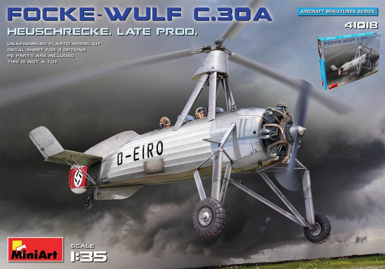 SCALE ASSEMBLY KIT COMPATIBLE WITH FOCKE-WULF FW C30A HEUSCHRECKE LATE PROD.KIT 1:35 MINIART MIN41018