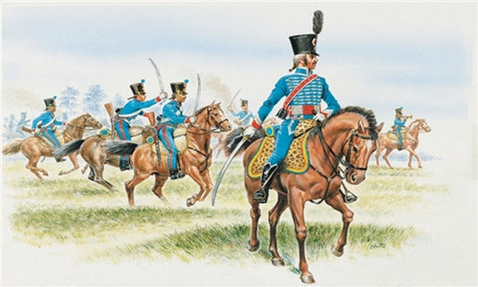 KIT DA MONTARE IN SCALA COMPATIBILE CON FRENCH HUSSARS 1^ REGIMENT KIT 1:72 ITALERI IT6008