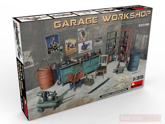 SCALE ASSEMBLY KIT COMPATIBLE WITH GARAGE WORKSHOP KIT 1:35 MINIART MIN35596