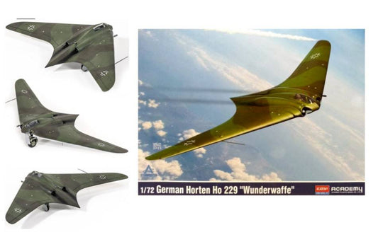 KIT DA MONTARE IN SCALA COMPATIBILE CON GERMAN HORTEN Ho 229 "WUNDERWAFFE" KIT 1:72 ACADEMY ACD12583