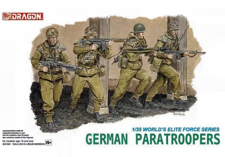 KIT DE MONTAGE À L'ÉCHELLE COMPATIBLE AVEC LE KIT DE PARACHUTISTES ALLEMANDS 1:35 DRAGON D3021