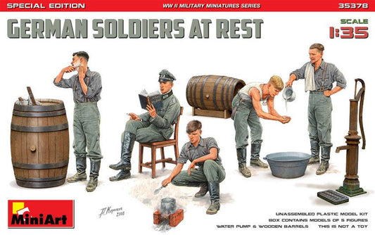 KIT DE MONTAGE À L'ÉCHELLE COMPATIBLE AVEC LES SOLDATS ALLEMANDS AU REPOS KIT 1:35 MINIART MIN35378