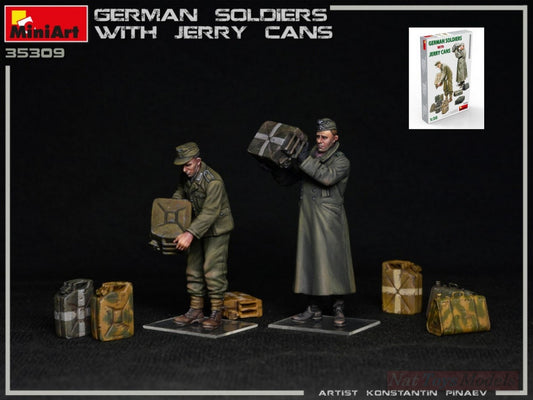 KIT DE MONTAGE À L'ÉCHELLE COMPATIBLE AVEC LES SOLDATS ALLEMANDS AVEC KIT JERRY CANONS 1:35 MINIART MIN35286