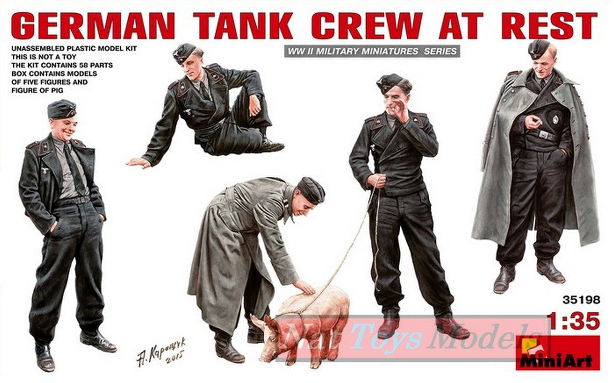 SCALE ASSEMBLY KIT COMPATIBLE WITH GERMAN TANK CREW AT REST KIT 1:35 MINIART MIN35198