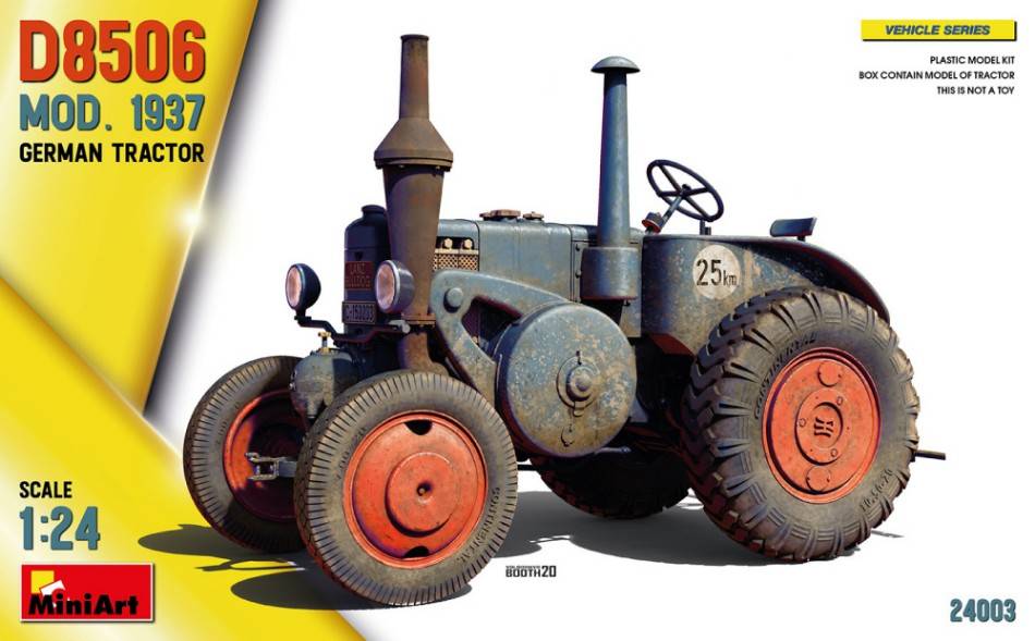 KIT TO ASSEMBLE IN SCALE COMPATIBLE WITH GERMAN TRACTOR D8506 MOD.1937 KIT 1:24 MINIART MIN24003