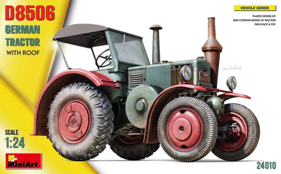 KIT DA MONTARE IN SCALA COMPATIBILE CON GERMAN TRACTOR D8506 W/ROOF KIT 1:24 MINIART MIN24010