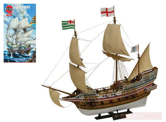 SCALE ASSEMBLY KIT COMPATIBLE WITH GOLDEN HIND AIRFIX VINTAGE CLASSIC KIT 1:72 AIRFIX A09258V