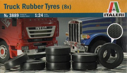 KIT À ASSEMBLER À L'ÉCHELLE COMPATIBLE AVEC LES PNEUS POUR CAMIONS TRACTEUR 8 Pcs KIT 1:24 ITALERI IT3889.