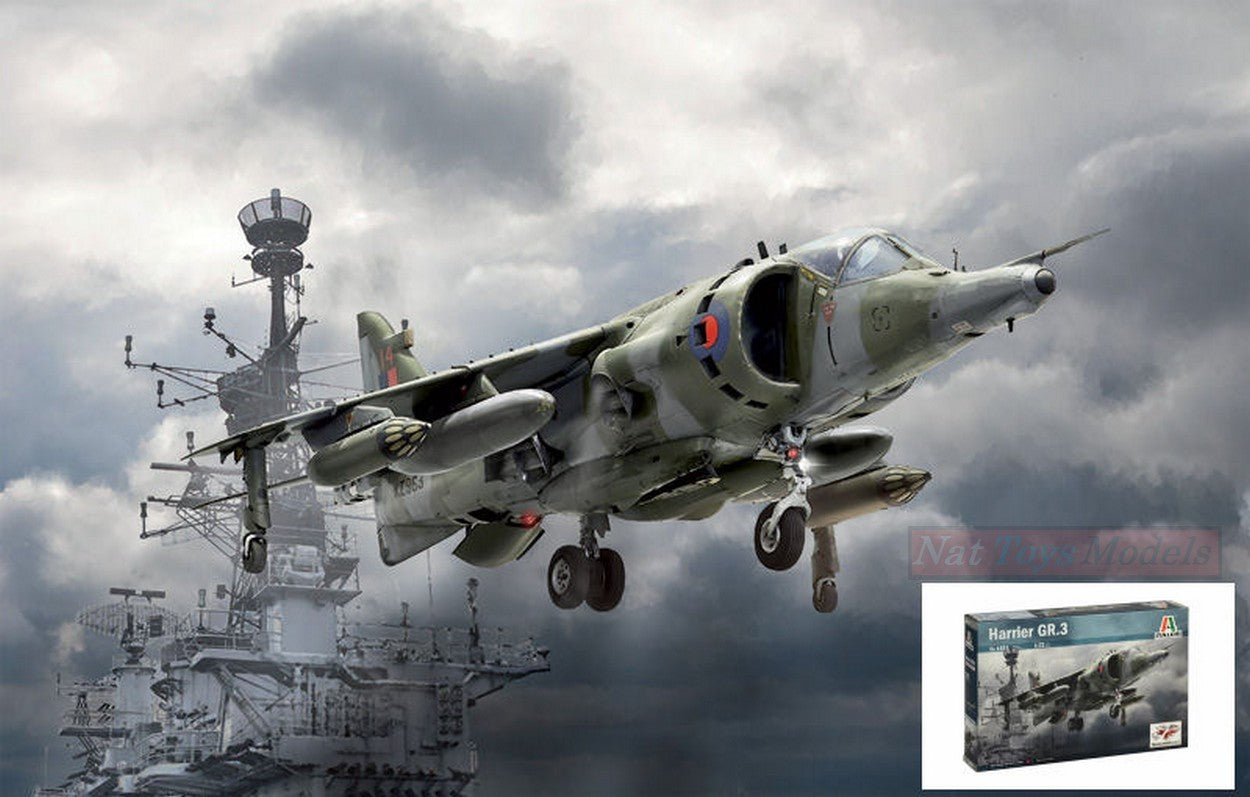 KIT TO BE ASSEMBLED IN SCALE COMPATIBLE WITH HARRIER GR.3 KIT 1:72 ITALERI IT1401