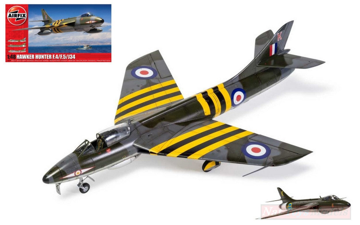 SCALE ASSEMBLY KIT COMPATIBLE WITH HAWKER HUNTER F.4 /F.5 /J.34 KIT 1:48 AIRFIX A09189