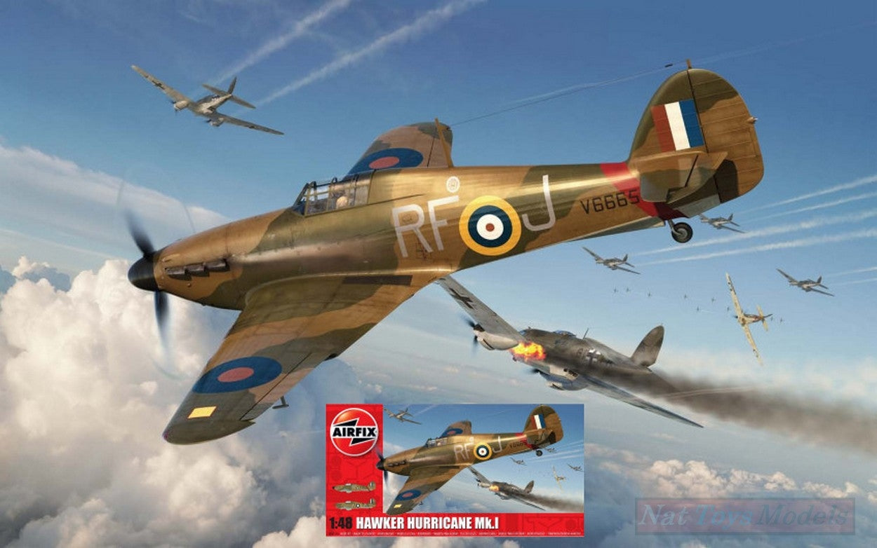 KIT DE MONTAGE À L'ÉCHELLE COMPATIBLE AVEC LE KIT HAWKER HURRICANE Mk1 1:48 AIRFIX A05127A