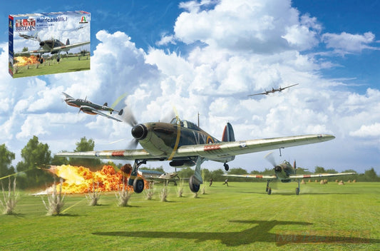 SCALE ASSEMBLY KIT COMPATIBLE WITH HURRICANE Mk.I BATTLE OF BRITAIN 80th ANN. KIT 1:48 ITALERI IT2802