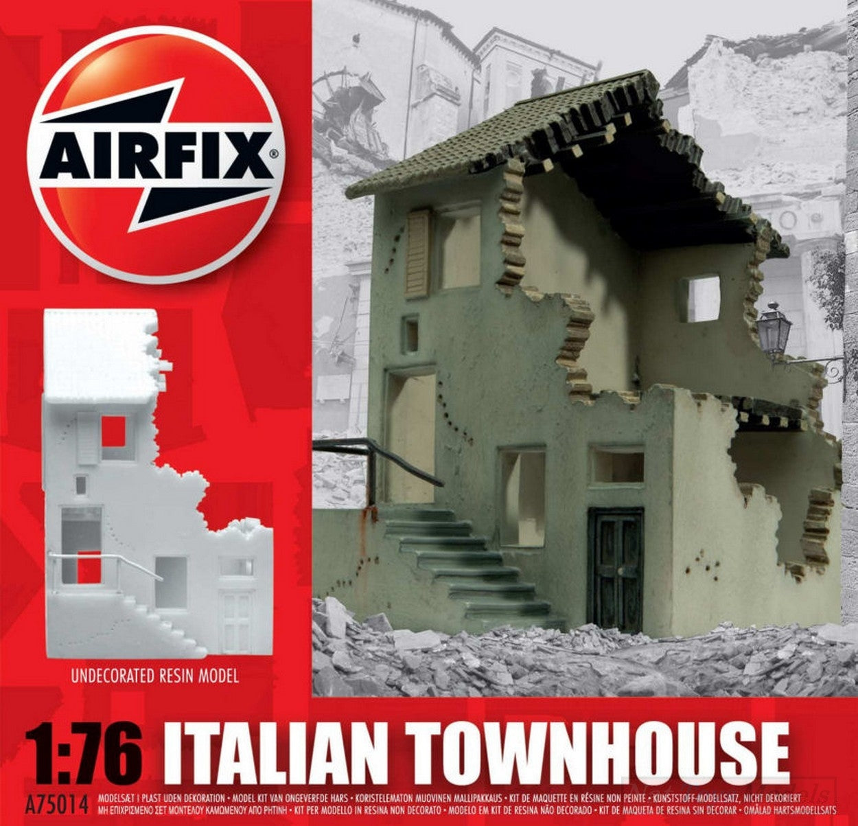 KIT DA MONTARE IN SCALA COMPATIBILE CON ITALIAN HOUSE KIT 1:76 AIRFIX A75014