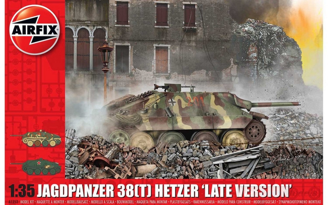 SCALE ASSEMBLY KIT COMPATIBLE WITH JAGDPANZER 38 t HETZER LATE VERSION KIT 1:35 AIRFIX A1353