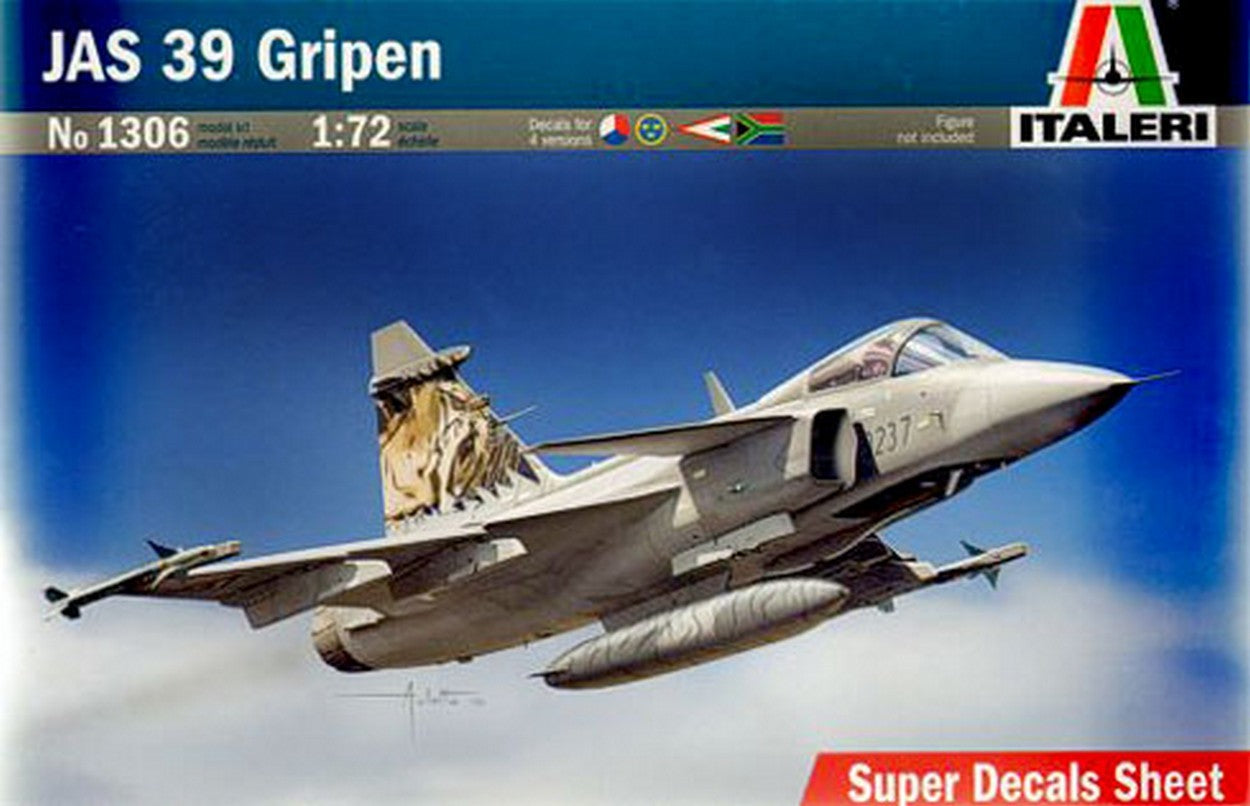 KIT TO BE ASSEMBLED IN SCALE COMPATIBLE WITH JAS 39 GRIPEN KIT 1:72 ITALERI IT1306