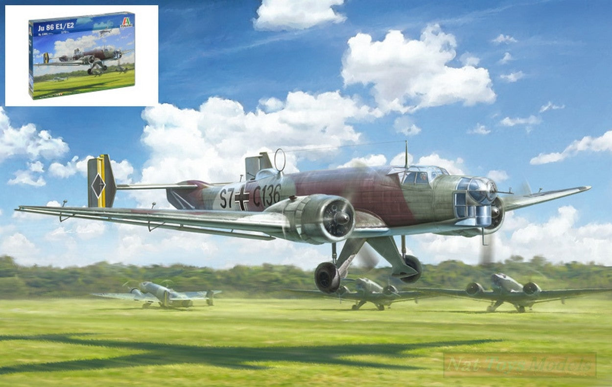 KIT TO BE ASSEMBLED IN SCALE COMPATIBLE WITH JU 86 E-1/E-2 KIT 1:72 ITALERI IT1391