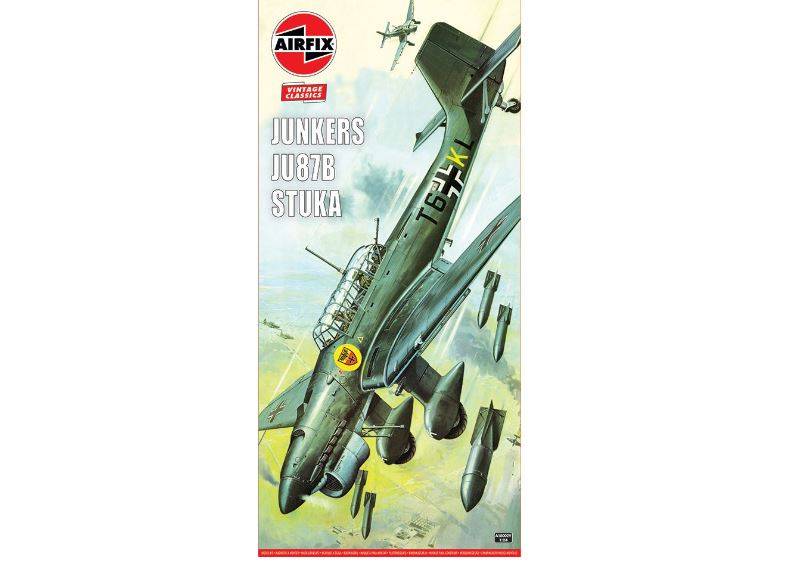 KIT TO BE ASSEMBLED IN SCALE COMPATIBLE WITH JUNKERS JU87B STUKA 46 cm KIT 1:24 AIRFIX A18002V