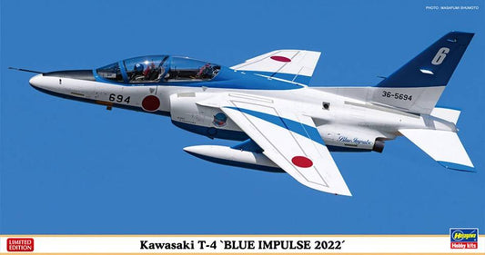 KIT DA MONTARE IN SCALA COMPATIBILE CON KAWASAKI T-4 BLUE IMPULSE 2022 KIT 1:48 HASEGAWA HA07513