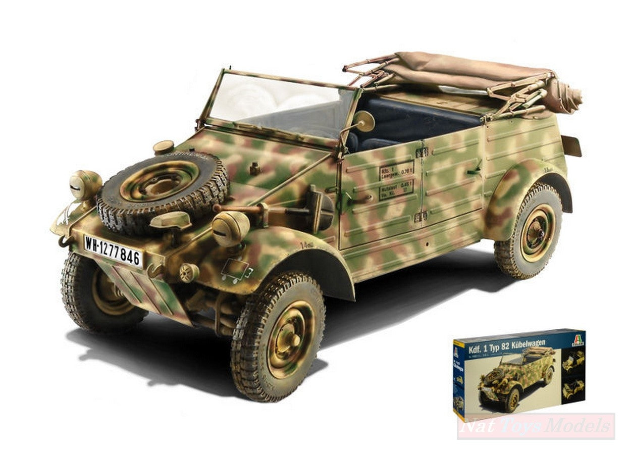 KIT TO BE ASSEMBLED IN SCALE COMPATIBLE WITH KDF.1 TYP 82 KUBELWAGEN KIT 1:9 ITALERI IT7405