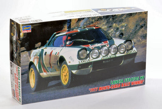 SCALE ASSEMBLY KIT COMPATIBLE WITH LANCIA STRATOS HF N.1 WINNER MONTE CARLO 1977 S.MUNARI-S.MAIGA KIT 1:24 HASEGAWA HA25232