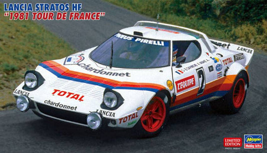 SCALE ASSEMBLY KIT COMPATIBLE WITH LANCIA STRATOS HF TOUR DE FRANCE 1981 KIT 1:24 HASEGAWA HA20499