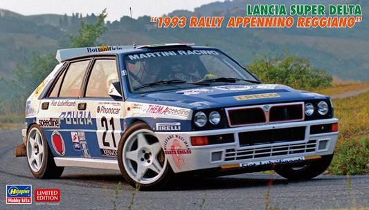 KIT TO BE ASSEMBLED IN SCALE COMPATIBLE WITH LANCIA SUPER DELTA 1993 RALLY APPENNINO REGGIANO KIT 1:24 HASEGAWA HA20648