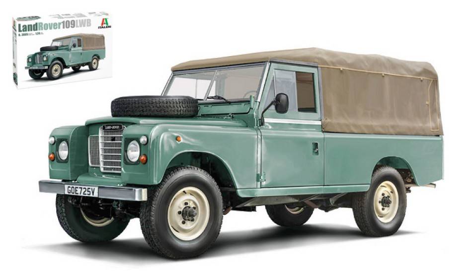 KIT TO BE ASSEMBLED IN SCALE COMPATIBLE WITH LAND ROVER 109 LWB KIT 1:24 ITALERI IT3665