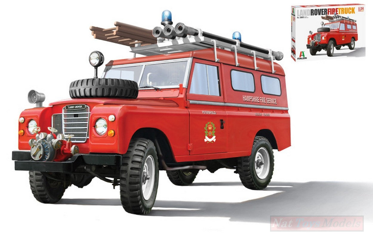 KIT À ASSEMBLER À L'ÉCHELLE COMPATIBLE AVEC LE KIT CAMION DE POMPIERS LAND ROVER 1:24 ITALERI IT3660