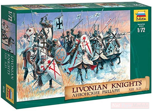 KIT D'ASSEMBLAGE À L'ÉCHELLE COMPATIBLE AVEC LE KIT DES CHEVALIERS LIVONIENS 1:72 ZVEZDA Z8016