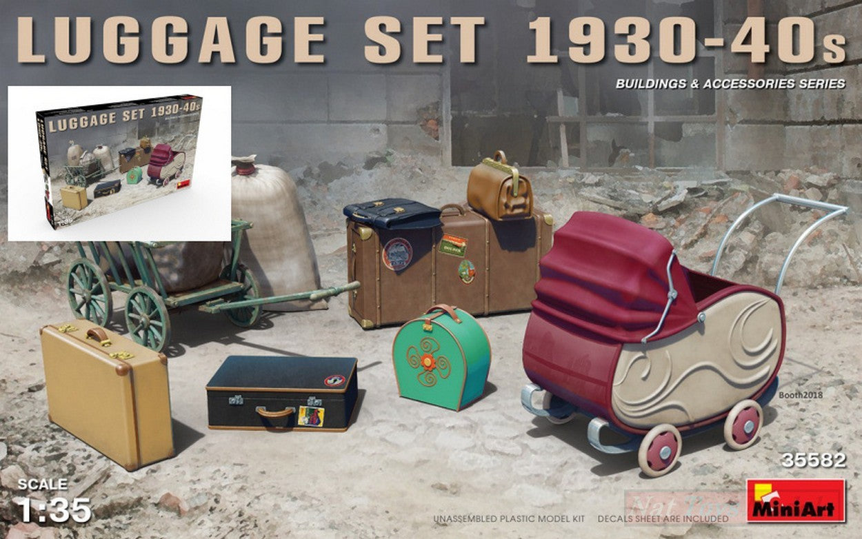 SCALE ASSEMBLY KIT COMPATIBLE WITH LUGGAGE SET 1930-40s KIT 1:35 MINIART MIN35582