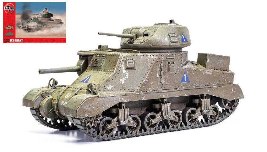 KIT D'ASSEMBLAGE À L'ÉCHELLE COMPATIBLE AVEC LE KIT DE GRANT M3 LEE 1:35 MODÈLE AIRFIX A1370