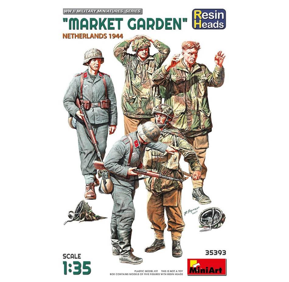 KIT DE MONTAGE À L'ÉCHELLE COMPATIBLE AVEC MARKET GARDEN (PAYS-BAS 1944) KIT TÊTES EN RÉSINE 1:35 MINIART MIN35393