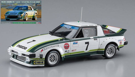 SCALE ASSEMBLING KIT COMPATIBLE WITH MAZDA SAVANNA RX-7 (SA22C) 1979 DAYTONA GTU CLASS WINNER KIT 1:24 HASEGAWA HA21146