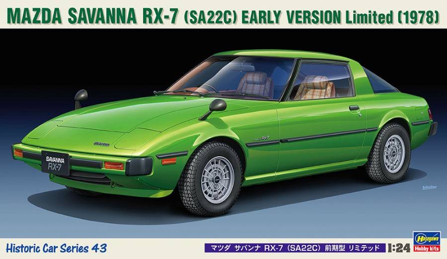 SCALE ASSEMBLY KIT COMPATIBLE WITH MAZDA SAVANNA RX-7 (SA22C) EARLY VERSION KIT 1:24 HASEGAWA HA21143