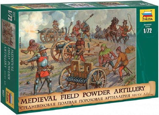 KIT D'ASSEMBLAGE À L'ÉCHELLE COMPATIBLE AVEC LE KIT D'ARTILLERIE À POUDRE DE TERRAIN MÉDIÉVALE 1:72 ZVEZDA Z8027