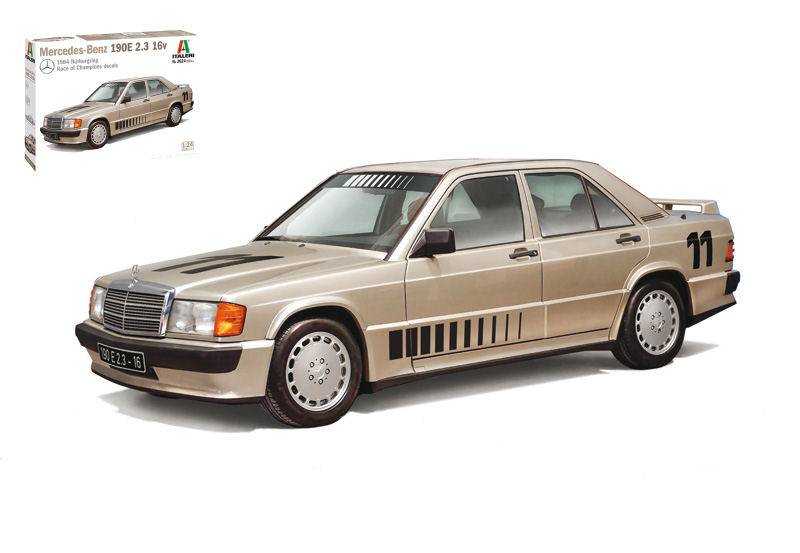 KIT À ASSEMBLER À L'ÉCHELLE COMPATIBLE AVEC MERCEDES 190 ET 2.3 16V KIT 1:24 ITALERI IT3624