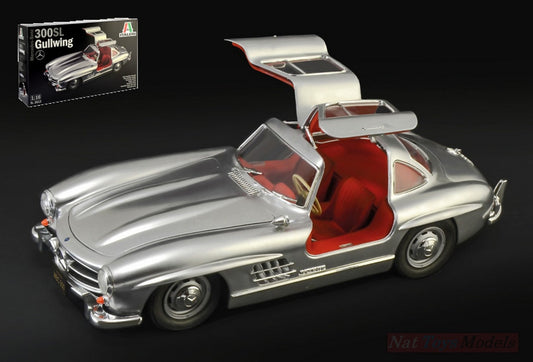 SCALE ASSEMBLY KIT COMPATIBLE WITH MERCEDES 300SL GULLWING KIT 1:16 ITALERI IT3612