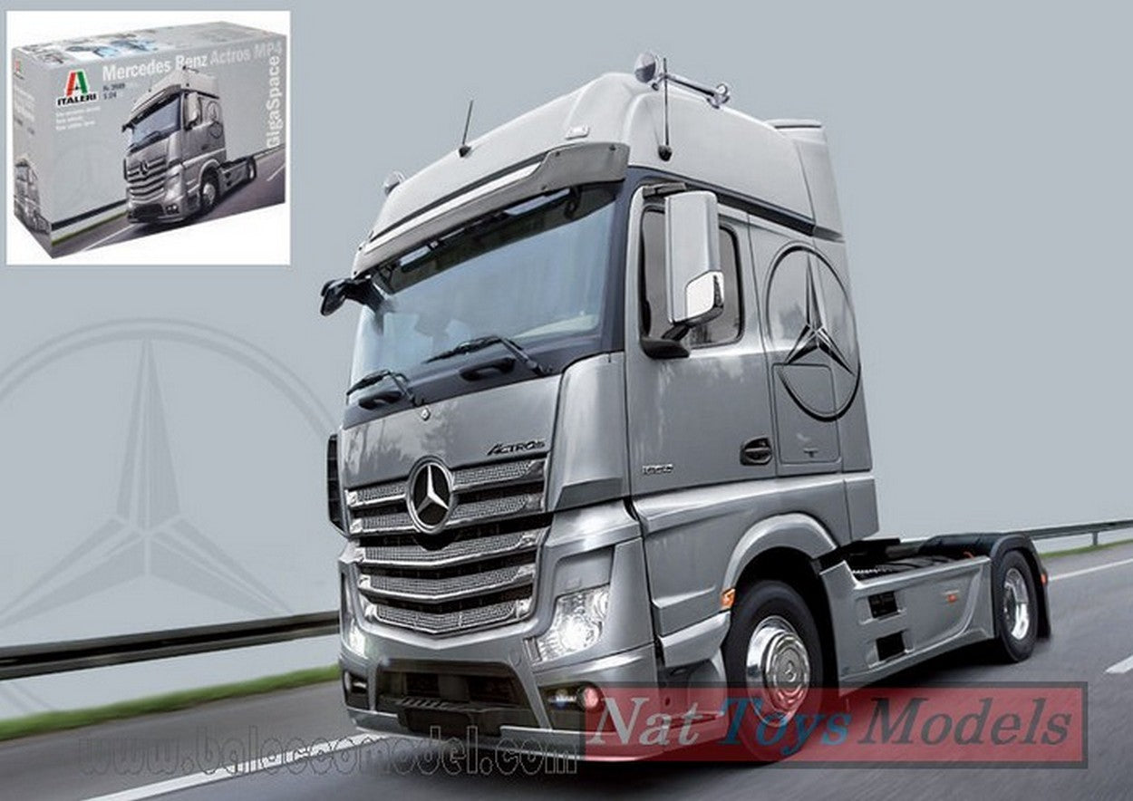 KIT TO BE ASSEMBLED IN SCALE COMPATIBLE WITH MERCEDES ACTROS MP4 GIGASPACE KIT 1:24 ITALERI IT3905